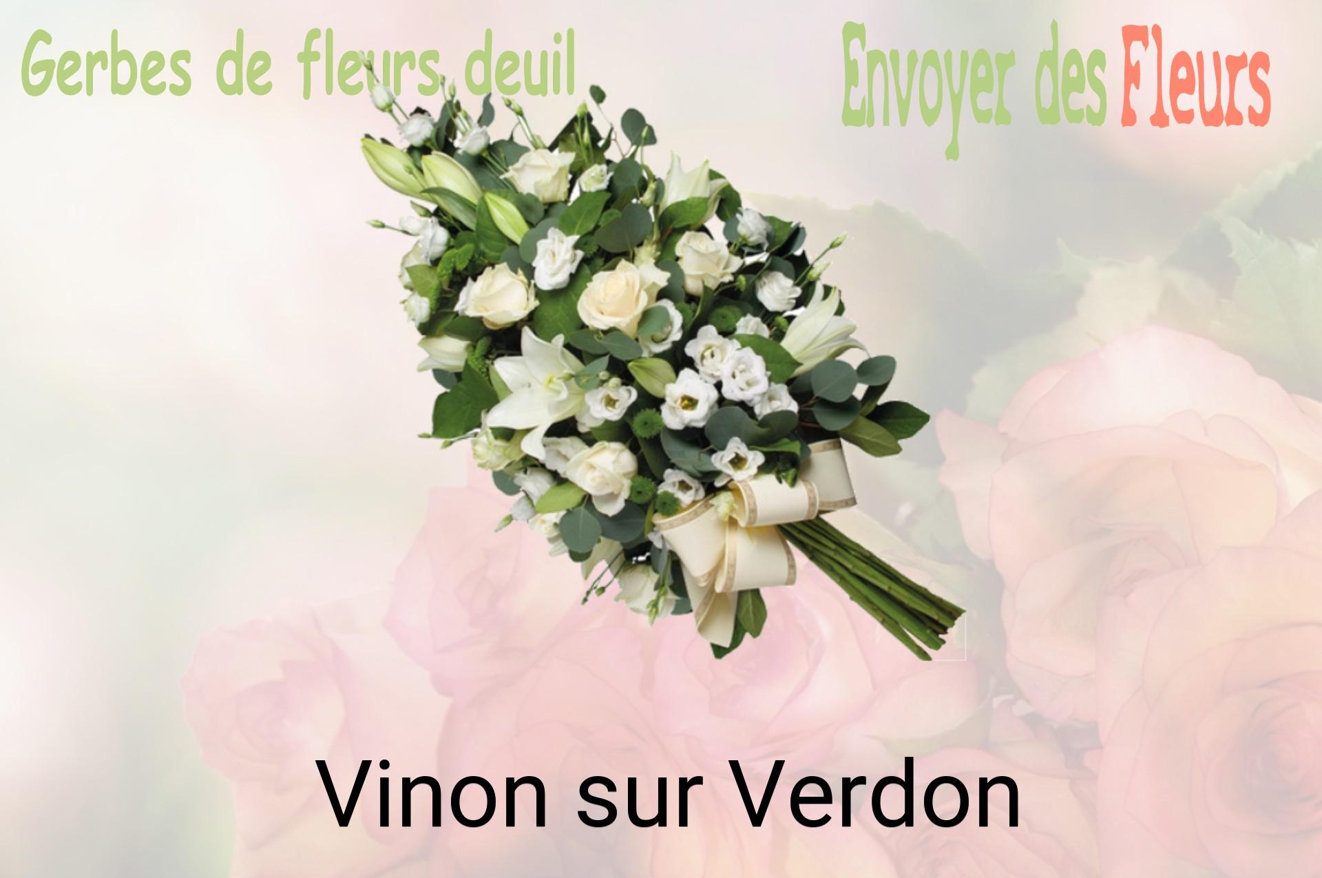 Gerbe de fleurs de deuil livrée à Vinon-sur-Verdon